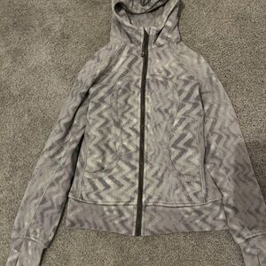 lululemon athletica Gray Zigzag Bomber Jacket